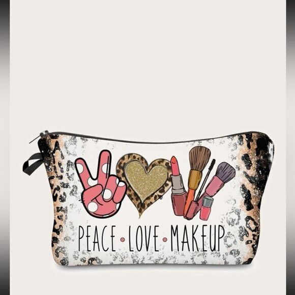 Cute Travel Size Leopard Pattern Cosmetic Bag - Picture 1 of 7